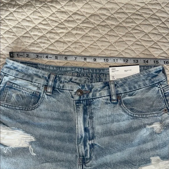 NWT American Eagle Curvy Mom Short Strigid 12 - Picture 5 of 7